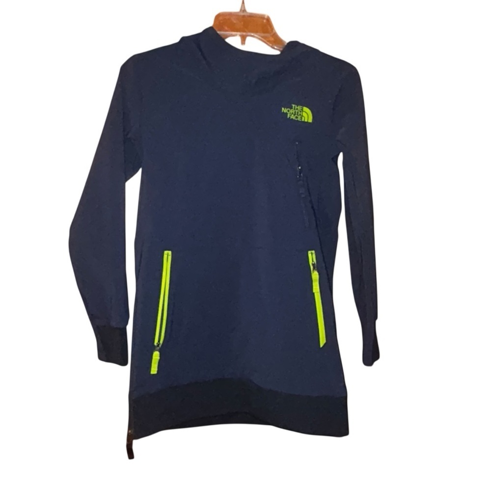 The North Face Tekno Hoodie Youth boys Size 10/12 Medium hoody navy blue